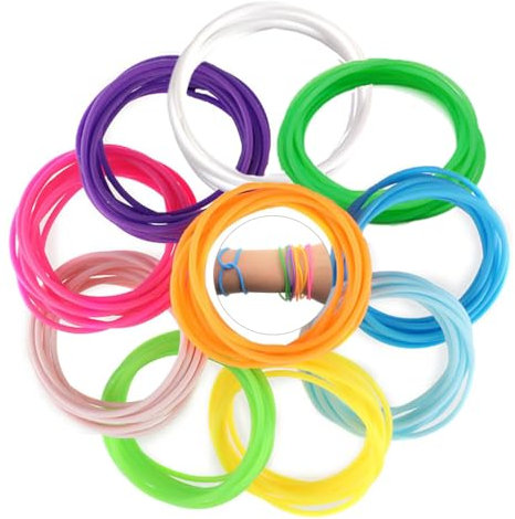 WKRTDY Bracelets en Silicone Lumineux, Anti-Stress, colorés, Fudge et motivants inspirés des années 80 - Lot de 30 - pour Halloween, Noël, Disco, Adultes et Enfants - 10 Couleurs au Choix