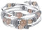 FULU AUTUMN Bracciale in Argento Multistrato da Donna Bracciale Avvolgente Boho Gioielli da Polso per Donna Regalo di Compleanno San Valentino(Agate grey)