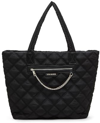 Steve Madden Tonya Gesteppte Nylon-Tragetasche, Schwarz, Schwarz, Einheitsgröße