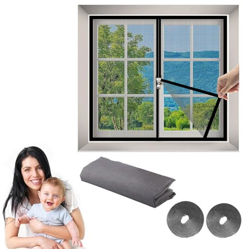 60x70cm(W*H) Window Screen Mesh Screen Fly Screen Wire Mesh Insect Mesh Replacement Mosquito Net Pet Screen for Window Doors Patio, Cat-Proof