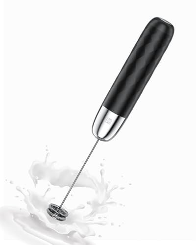 Maestri House Espumador de Leche, Recargable Espumador Leche Electrico con Agitador de Acero Inoxidable, Mini Batidor Electrico para Café, matcha, Lattes, capuchino, LunaFro Mini (Sin Soporte)