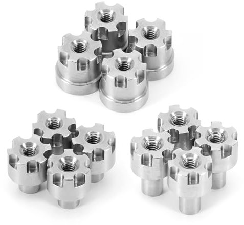 INJORA Dadi Ruote M2.5 Acciaio Inossidabile da 6/7/8.5mm per Upgrade TRX4M per Crawler RC 1/18, 4 pezzi (6/7/8.5mm)