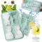 Plstod Big Ice Cube Tray, Cat Ice Tray, Large Ice Cube Moulds, 4 Hole Silicone Ice Cube Tray with Lid, Silicone Ice Cube Moulds, Slow Melting Ice Cube Trays for Baby Food, Whiskey, Cocktails, Green