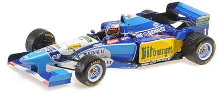 Minichamps 510953401 Benetto. B195 Michael Schumacher vinnare japansk GP med regndäck världsmästare 1995 – skala 1/18 – samlarmodell