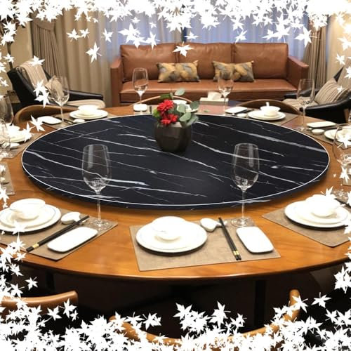 DAQXYH Bandeja Giratoria Grande Para Mesa De Comedor, Lazy Susan De Madera Para Cocina, Organizador De Mesa Redondo, 6 Colores, 80cm