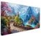 Blau Mousepad XXL 700x300x3MM Schreibtischunterlage, Gaming Mauspad Berg Mouse Pad Wasserdicht und Langlebig Mousepad Groß mit Vernähte Kanten für PC, Laptop, Gaming, Büro, Zuhause Deko Geschenk 3-G