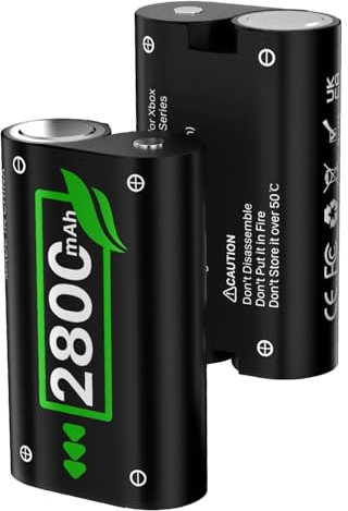 JDIRLDL Akku für Xbox Series X/S Controller, (2800 mAh), Upgrade neuer 0-Zyklen-Akku mit höherer Kapazität, Ersatz für Xbox One/Xbox One S/Xbox One X/Xbox One Elite/Xbox Series X/Xbox Series S, 2