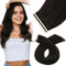 Moresoo Tape in Extensions Echthaar 60cm, Echthaar Extensions Tape Dunkelbraun Seamless Invisible Tape Extensions #2 10Pcs 25g