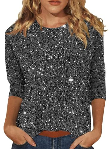 Party Oberteil Damen Glitzer Silvester Outfit Damen Elegant Glitzer Shirt Mädchen Shirt Glitzer Pailletten Oberteil Für Damen Party Oberteil Damen Glitzer Glitzer Hemd Damen Pullover Mit