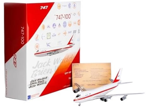 RIVPAHGQ Modèle Réduit Avion Modèle d'avion À L'échelle 1:400 pour Boeing B747-100 N7470 Modèle d'avion Moulé sous Pression avec Peinture De Musée Kit Maquette Avion Échelle