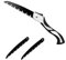 11 - Inch Curved Blade Folding Saw - Portable for Camping, Tree Trimming & More - Black & White