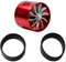 Hose Turbocharger Einseitiger Auto-Lufteinlass Turbo Gas Heizöl Saver Fan Turbo Kompressor Turbine Motor Turbolader Power Zubehör Abgasturbolader(Red)