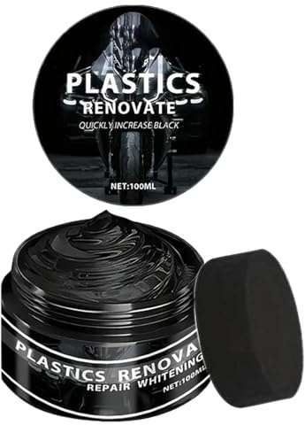 YNPQTDS Ripristinatore Plastiche Auto,Pasta Riparazione Graffi Veicolo | Cera Ripara Gomma 100ML Protezione UV Asciugatura Rapida Antisbiadimento per Auto Furgone Moto