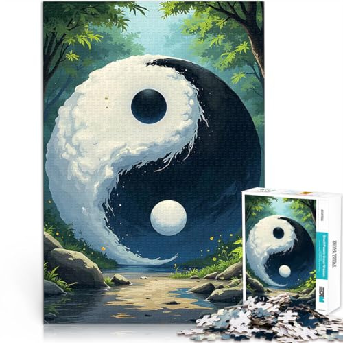 Anime Yin Yang Natur Puzzle für Jugendliche 1000 Teile Lernspiele DIY Spielzeug Wanddekoration Einzigartige Geburtstags 38x26cm