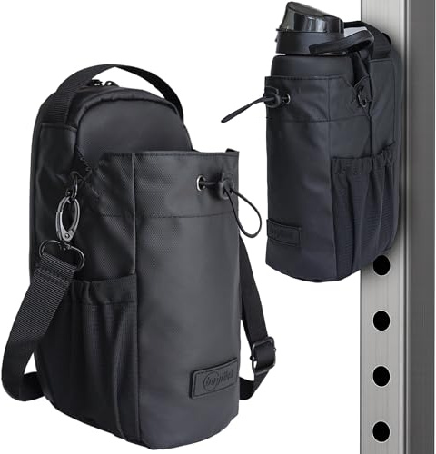 Baglück® Magnetische Sporttasche mit Flaschenhalter – universelle Schulter- & Umhängetasche für Damen & Herren, ideal fürs Gym, Freizeit & Reisen (Schwarz)