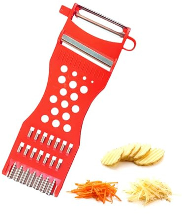 LUMOOM Sapper Multifunzione 6 In 1, Tagliaverdure E Pelapatate Con Lama In Acciaio Inossidabile, Affettaverdure, Pelapatate Per Frutta, Verdura, Asparagi, Lavabile In Lavastoviglie