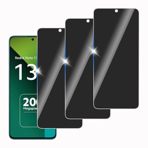 KELINAN 3 Piezas para Xiaomi Redmi Note 13 Pro 5G Tempered Privacy Glass Protector, 9H Hardness,Anti-Scratch,Privacy Screen Protector,Ultra Resistant,Anti-Fingerprint, Bubble-Free