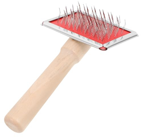 GARVALON Holz Haustierkamm mit Komfortablem Griff Vielseitige Hundebürste und Katzenbürste zur Fellpflege und Entfernung von Tierhaaren bei Langhaarigen Tieren