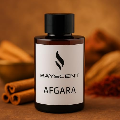 BAYSCENT AFGARA Duftöl 100 ml – Intensiver holzig-rauchiger Raumduft – Premium Aromatherapie Öl für Diffusoren – Oud, Tabak & Amber – Für Wohnzimmer, Lounges, Bars & Geschäftsräume