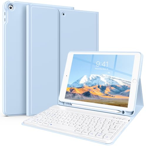 SZPSGC Keyboard Case for iPad 10.2 inch 9/8/7th Generation, Blue