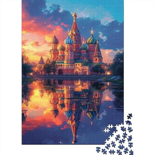 Burg Puzzle Erwachsene 1000 Teile Papier Abend See spiegelung Landschaft Dekoration entspannung nan