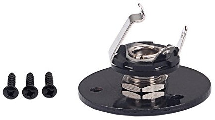 Sharplace 2pcs Output Klinkenbuchse Plate Steckdose mit 4 x Schrauben für E-Gitarre, Schwarz