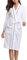 Vlazom Waffle Dressing Gowns Unisex Kimono Robe Cotton Lightweight Bathrobe for All Seasons Spa Hotel Sleepwear, White-style a, XL