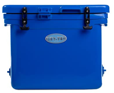 Icey-Tek 40 Litre Premium Cube Cool Box in BLUE. Cold up to 10 days. Built For Life. Camping & Commercial Ice Chest Cooler