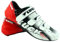 LUCK EVO Red Fahrradschuhe für den Straßenverkehr, mit Carbon-Sohle, sehr steif und leicht und mit dreifachem Klettverschluss. (46 EU)
