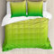 ABAKUHAUS Lime Green Bettbezugs Set Für Doppelbetten, gestreifte Futuristisch, Milbensicher Allergiker geeignet mit Kissenbezügen, Blasses Grün