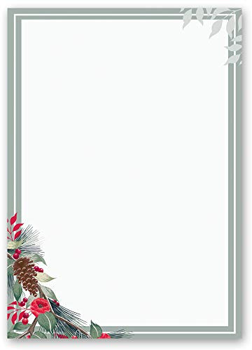 Briefpapier WINTERZWEIGE - DIN A6 Format 100 Blatt