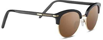 Serengeti Unisex LELA Sonnenbrille, Shiny Black, S