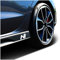 2er Set Folie Schutzfolie für Logo Seitenschweller Emblem Aufkleber Logos Seitlich Selbstklebend Passgenau Auto K055 (Weiß Glanz)