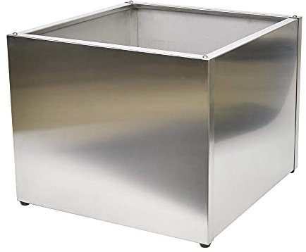 Köhko® Designer Pflanzkübel aus Edelstahl Pflanzgefäß QUADER 50x50x40 cm