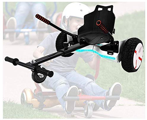 RONGJJ Hoverboard, Bequemer Kart-Sitz, Go-Kart Für Kinder Mit Hoverboard-Sitz, Passend Für 6,5 Zoll, 8 Zoll Und 10 Zoll, Black