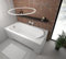 ECOLAM® Badewanne Wanne Rechteck Medium Polimat Acryl weiß 170x75 cm + Schürze Ablaufgarnitur Ab- und Überlauf Automatik Füße Silikon Komplett-Set