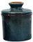 Teapeak Pottery Butter Crock keeper - French Butter Dish with Lid -Fresh Soft Butter (Blue)