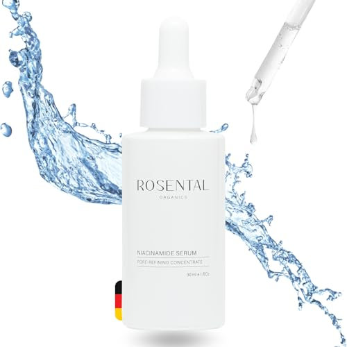 Rosental Organics Niacinamide+ Serum Pore-Refining Treatment - 5% Niacinamide und Azelainsäure zur Aufhellung von Pigmentflecken und Aknenarben