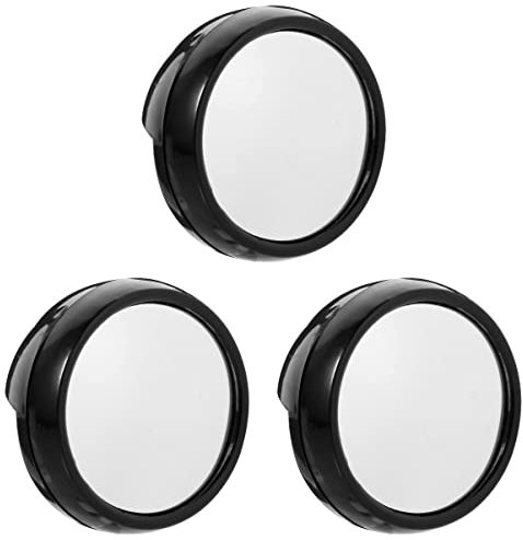 ULTECHNOVO 3 Pcs Computer Mirror Office Rear-view Monitor Desk Cubicle Easy Install Stay Aware