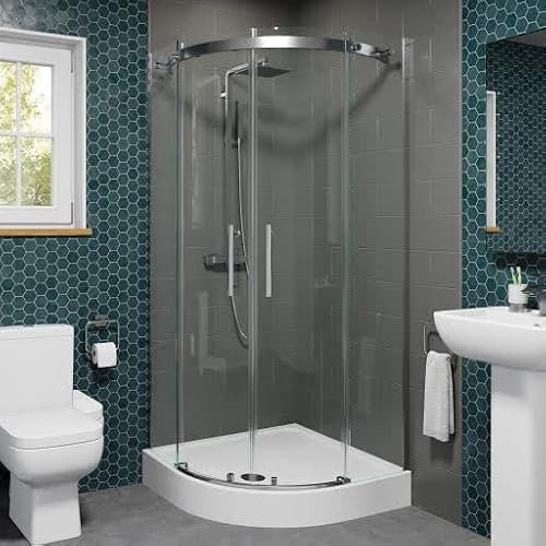 Frameless Quadrant Shower Enclosure 800mm Easy Plumb Tray 8mm Glass Bathroom