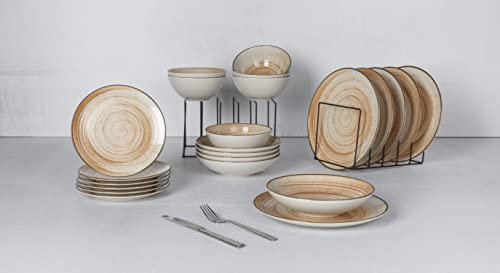 Cosy & Trendy Service de table SINTRA Terracotta 24 pièces, 6 personnes