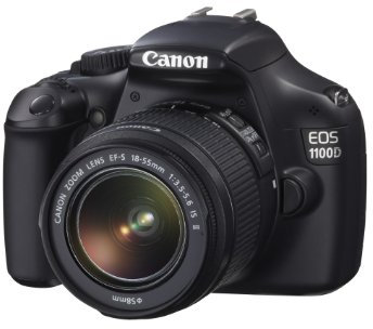 Canon EOS 1100D EF-S IS II Lens 12MP SLR Camera 2.7 inch LCD - Black (Renewed)