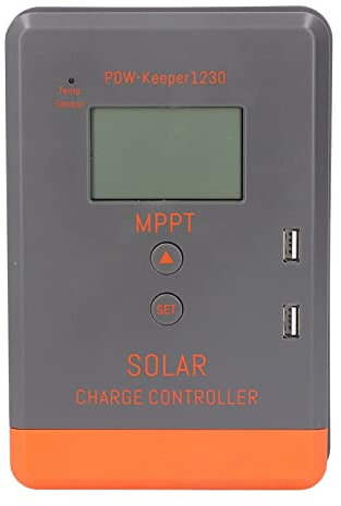 Regolatore di Carica Solare MPPT, Pannello Solare a Scarica Fotovoltaica Protezione Multipla 30a 12V 24V Automatico Per Batterie Sigillate, al Gel, Allagate E al Litio