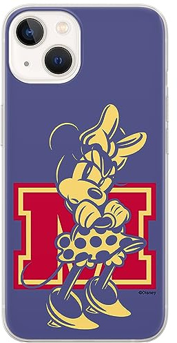 ERT GROUP mobile phone case for Iphone 13 original and officially Licensed Disney pattern Minnie 072 optimally adapted to the shape of the mobile phone, case made of TPU