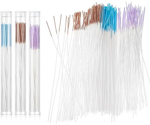simarro Ohrringe Loch Reiniger, 180pcs Stücke Ohrringe Loch Reiniger Piercing Reinigung Linie Ohrloch Reiniger Stäbchen Faden Einweg Ohrstecker Piercing Pflege Reinigung Werkzeug (lila blau braun)