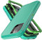 YmhxcY for iPhone 13 Pro Max Case iPhone 12 Pro Max Case Shockproof Dropproof Dust-Proof Drop Proof 3-Layer Durable Phone Case Heavy Duty Protection Phone Case Cover for 6.7-Aqua Blue/Lime Green