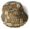 Stylischer Fischerhut im Tweed-Stil, kariert, Boucle Weave – Sommer-/Wintermützen (schwarz), braun, One size