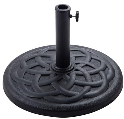 C-Hopetree 14 kg Heavy Duty Round Base Stand for Outdoor Patio Market Table Umbrella, Black