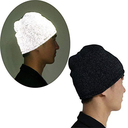 AMNQUERXUS Reflektierende Beanie Hohe Sichtbarkeit Warme Winter Loop Knit Hat Cap, 10er-Pack, Einheitsgröße-M