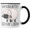 Trendation - Schaf Tasse Geschenk Schafhirte Hirtin Verrückte Schaf Lady Schaf-Liebhaber Kaffee-Becher (Schwarz)